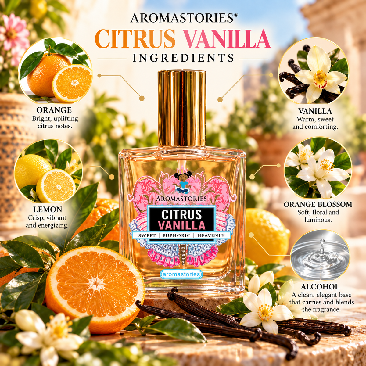 Citrus Vanilla Perfume 2 oz