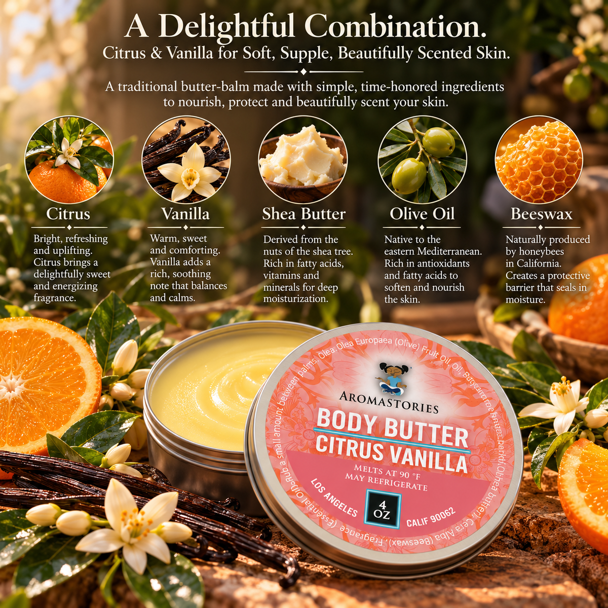 Citrus Vanilla Body Butter 4 oz