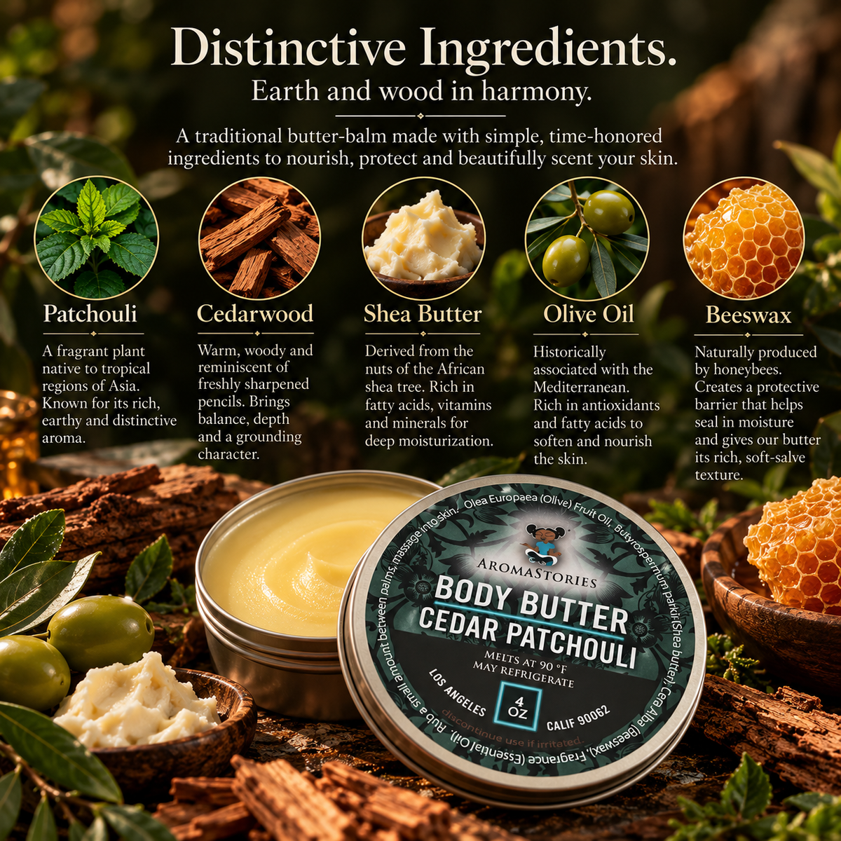 Cedar Patchouli Body Butter  4oz